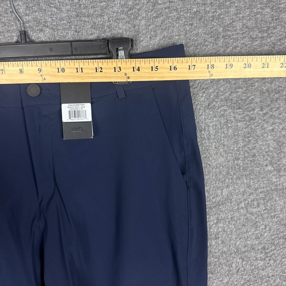 NEW UNRL Concourse Pants Mens Large 34x30 Navy Blue Golf Chino Stretch NWT - Picture 4 of 11